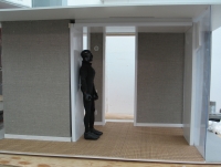 man in hotel room